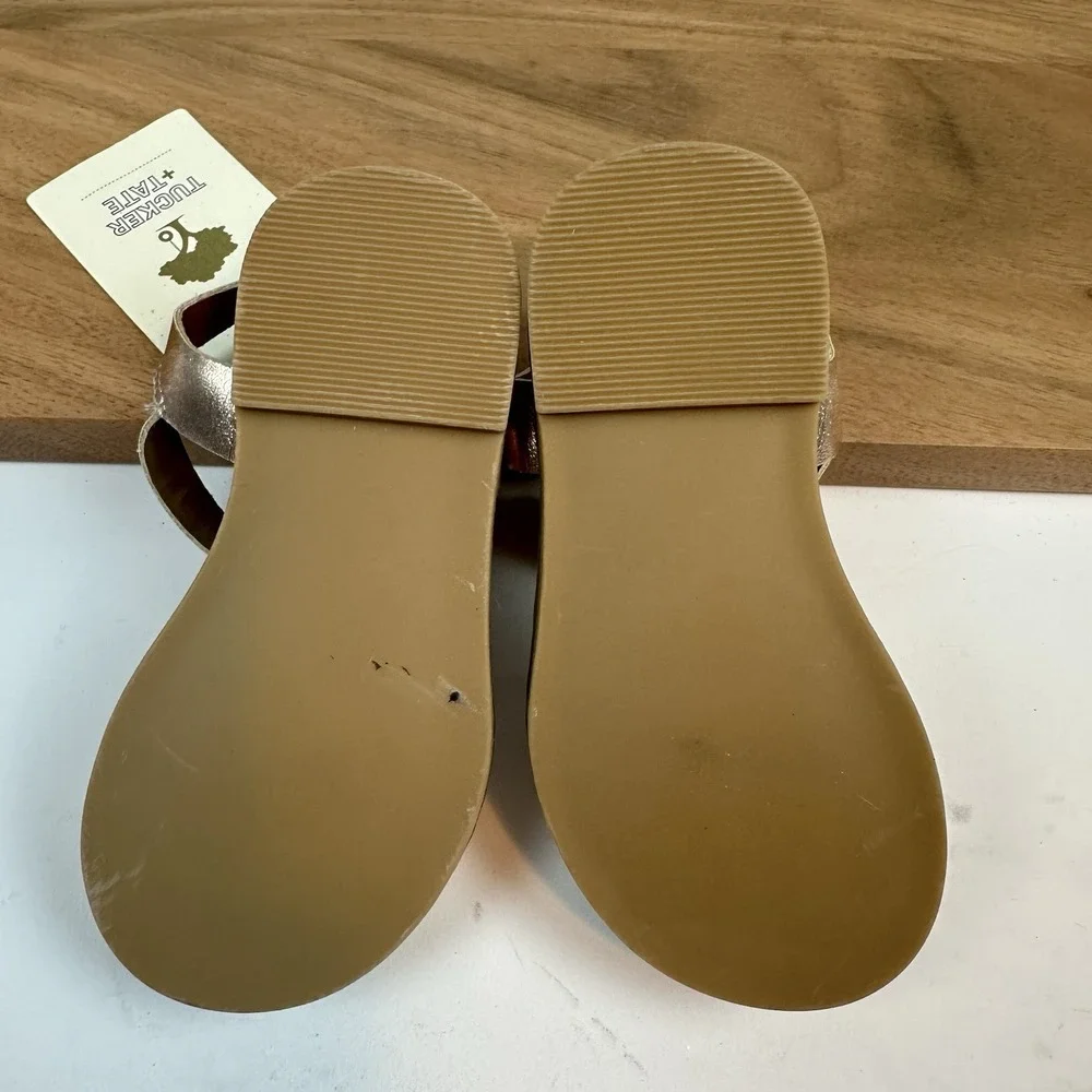 New‎ Little Kids Girls Tucker & Tate Tarya Rose Gold Glitter Sandals Size 5 C